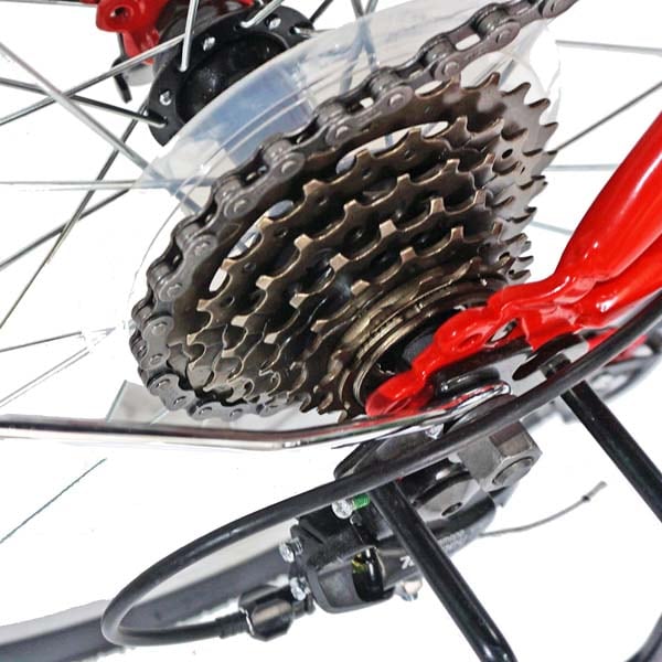 Bicicleta pliabila VELORS Advantage V2054B, 20", cadru otel, rosu-alb 