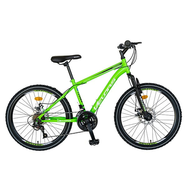 Bicicleta de munte VELORS V2409A, 24", cadru otel, verde-alb -negru