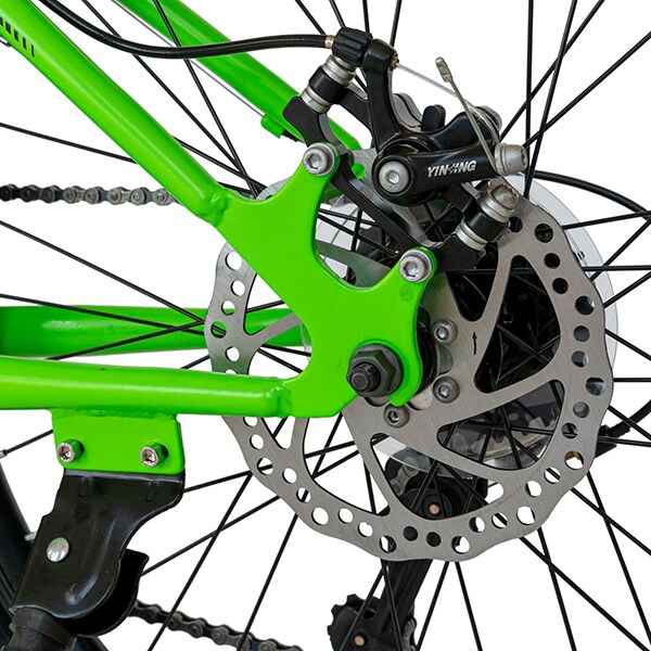 Bicicleta de munte VELORS V2409A, 24", cadru otel, verde-alb -negru