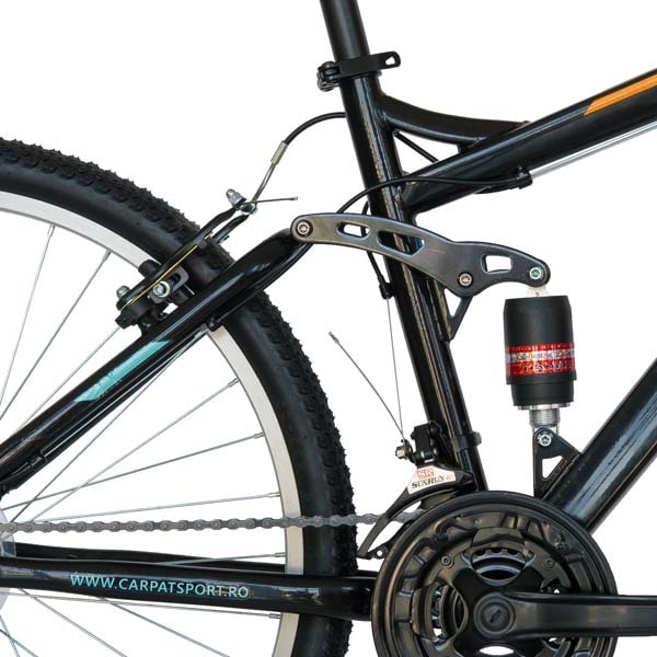 Bicicleta Mountain Bike VELORS 2460A, 24", cadru otel, negru-portocaliu