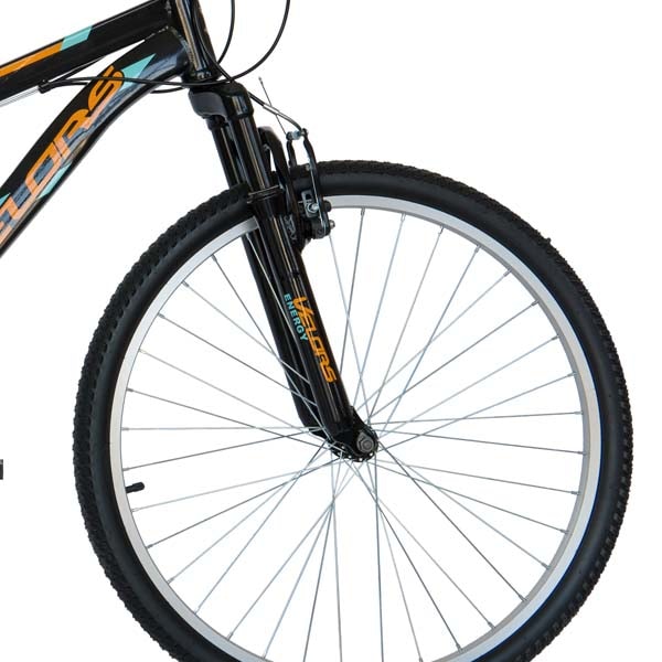 Bicicleta Mountain Bike VELORS 2460A, 24", cadru otel, negru-portocaliu