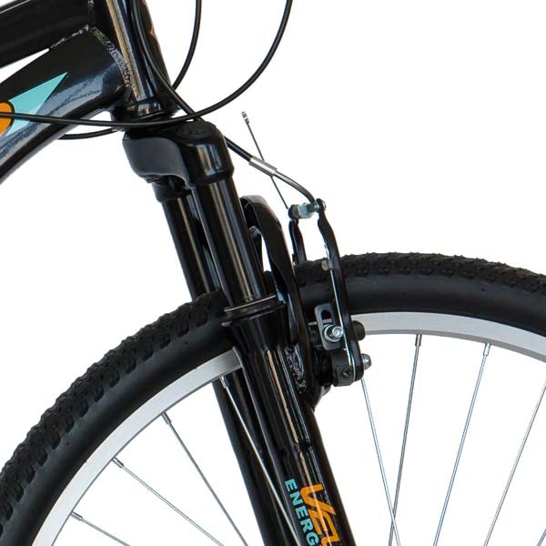 Bicicleta Mountain Bike VELORS 2460A, 24", cadru otel, negru-portocaliu