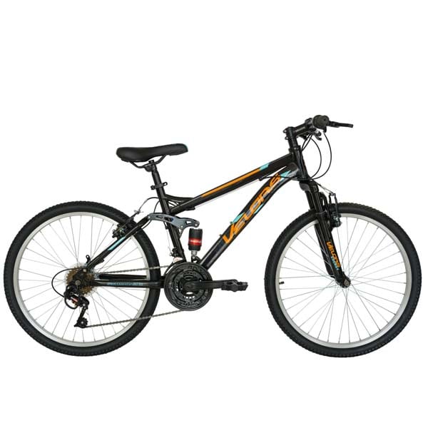 Bicicleta Mountain Bike VELORS 2460A, 24", cadru otel, negru-portocaliu