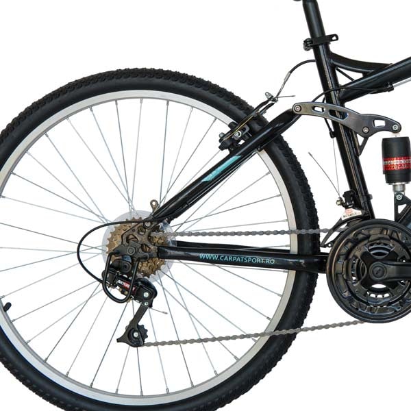 Bicicleta Mountain Bike VELORS 2460A, 24", cadru otel, negru-portocaliu