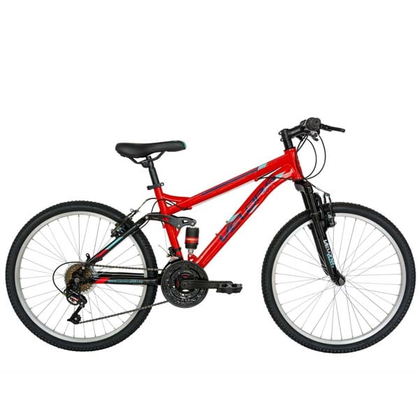 Bicicleta Mountain Bike VELORS 2460A, 24", cadru otel, rosu-negru