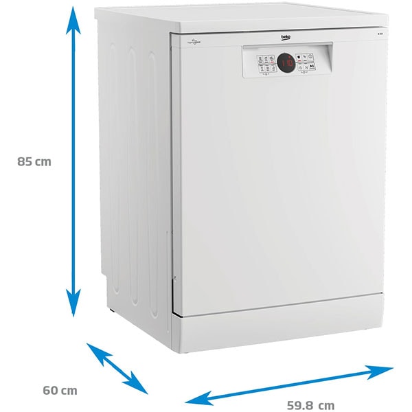 Masina de spalat vase independenta BEKO BDFN26430W, HygieneShield, 14 seturi, 6 programe, 60 cm, Clasa D, alb