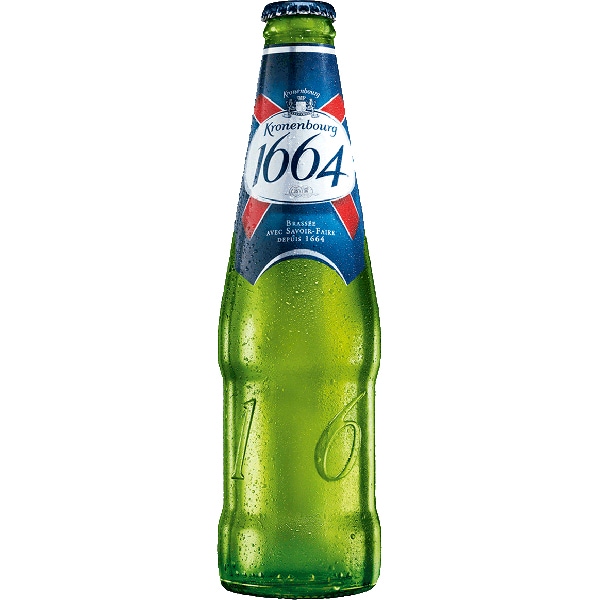 Bere blonda Kronenbourg 1664 bax 0.33L x 24 sticle