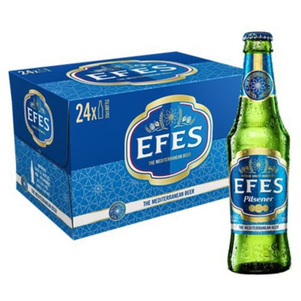 Bere blonda Efes Pilsener Import Turcia bax 0.33L x 24 sticle