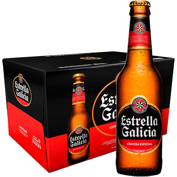 Bere blonda Estrella Galicia bax 0.33L x 24 sticle