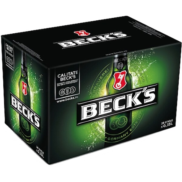 Bere blonda Beck's bax 0.33L x 24 sticle