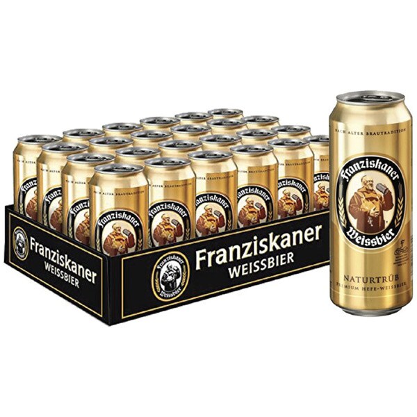 Bere blonda nefiltrata Franziskaner Weissbier bax 0.5L x 24 doze