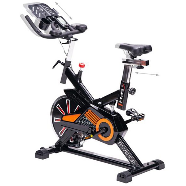 Bicicleta spinning HMS SW2102, volanta 16kg, 1 treapta, greutate suportata 120kg