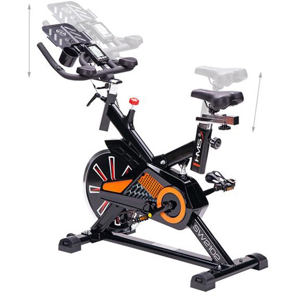 Bicicleta spinning HMS SW2102, volanta 16kg, 1 treapta, greutate suportata 120kg