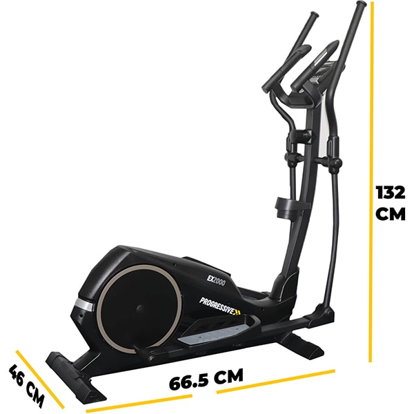 Bicicleta eliptica PROGRESSIVE EX2000, volanta 8kg, 10 trepte, greutate suportata 150kg