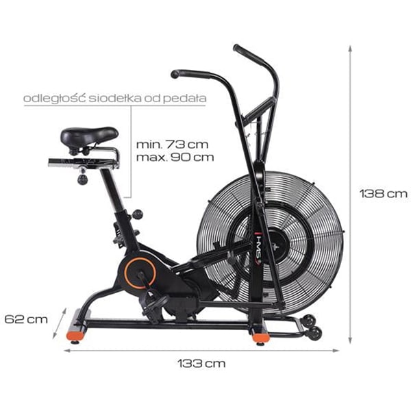 Bicicleta fitness HMS MP6548, volanta 2kg, 1 treapta, greutate suportata 110kg