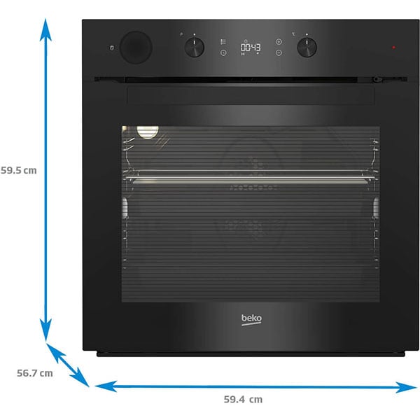 Cuptor incorporabil BEKO BIS14300BPS, Electric, Autocuratare SteamShine, 71 l, Clasa A+, negru