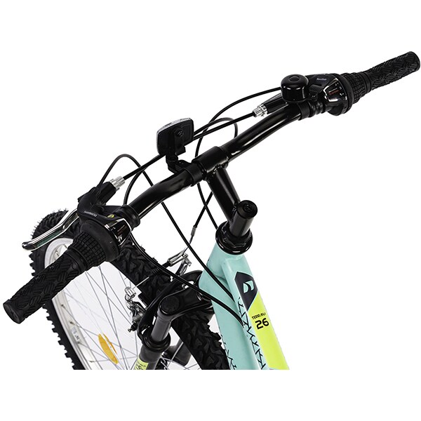 Bicicleta MTB DHS Terrana 2604, roata 26", 18 viteze, schimbator Shimano, frana V-brake, turcoaz