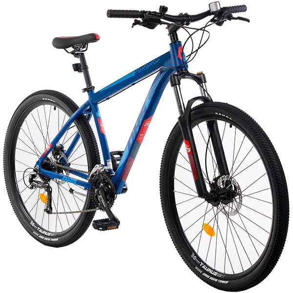 Bicicleta MTB DHS Terrana 2927, roata 29", 24 viteze, schimbator Shimano, frana disc hidraulica, albastru