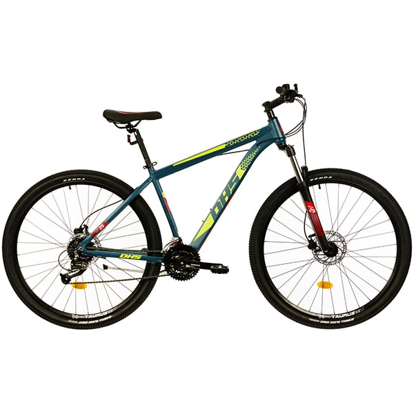 Bicicleta MTB DHS Terrana 2927, roata 29", 24 viteze, schimbator Shimano, frana disc hidraulica verde