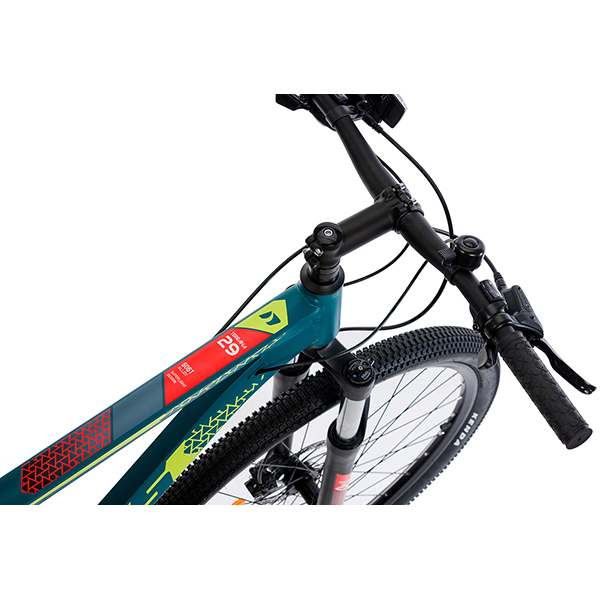 Bicicleta MTB DHS Terrana 2927, roata 29", 24 viteze, schimbator Shimano, frana disc hidraulica, verde