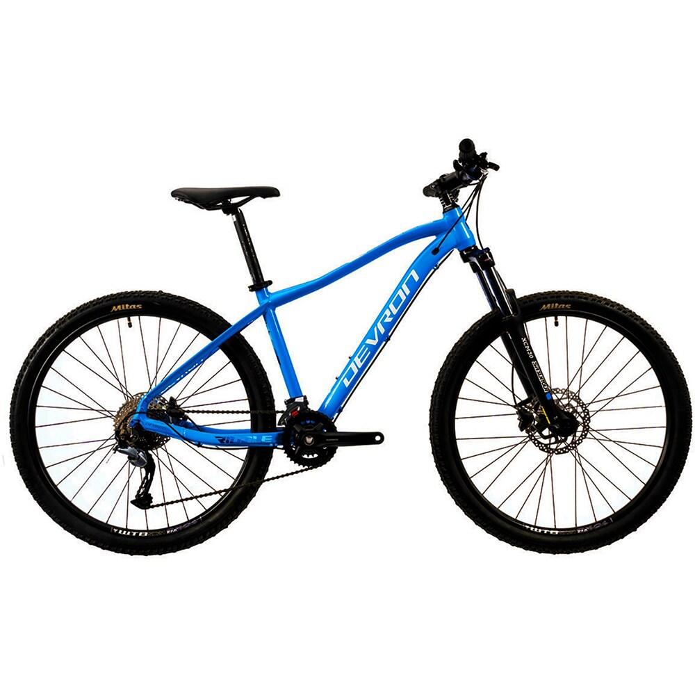 Bicicleta MTB DEVRON RM2.7 M, roata 27.5", 18 viteze, schimbator Shimano, frana disc hidraulica, albastru