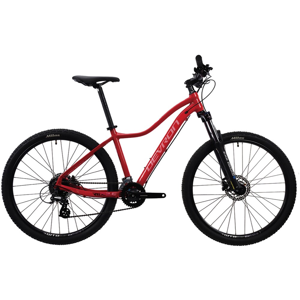 Bicicleta MTB DEVRON RW1.9 L, roata 29", 16 viteze, schimbator Shimano, frana disc hidraulica, rosu