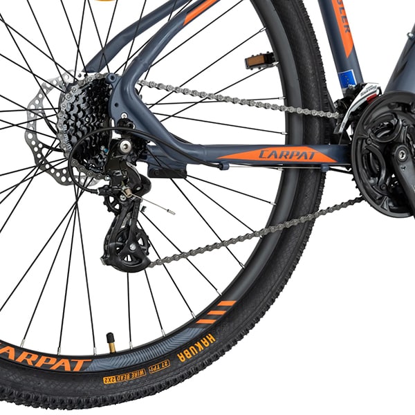 Bicicleta MTB CARPAT C2759AH, roata 27.5", 24 viteze, schimbator Shimano, frana disc hidraulica, gri-portocaliu