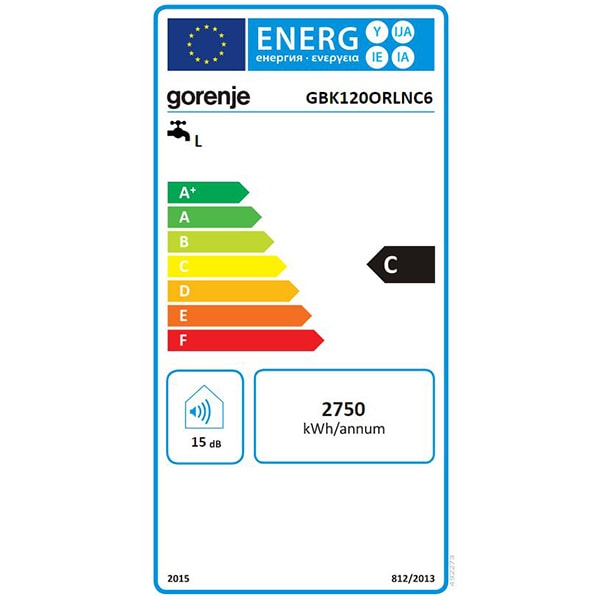 Boiler electric GORENJE GBK120ORLNC6, 120l, 2000W, alb