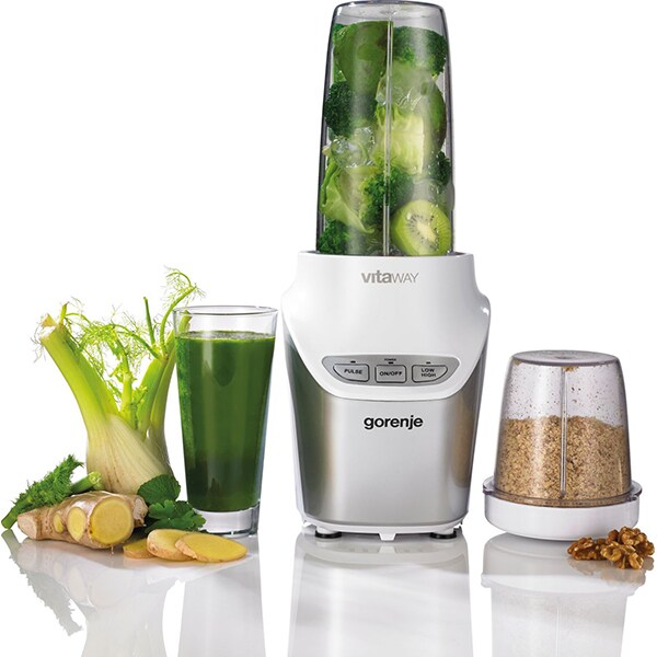 Blender GORENJE NutriPower BN1000W, 1l, 1000W, 2 trepte viteza, alb-argintiu 
