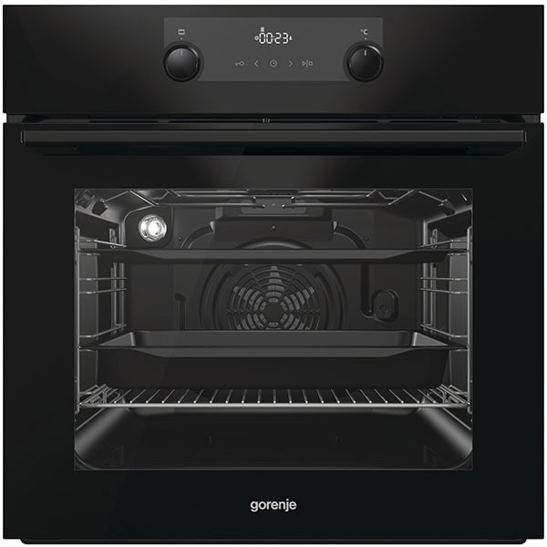 Set cuptor incorporabil GORENJE BOS737E10BG, electric, Autocuratare AquaClean, 71 l, Clasa A, negru + plita incorporabila GORENJE IT40SC, Inductie, 4 arzatoare, Touch Control, negru