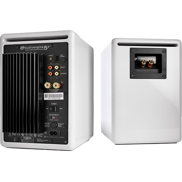 Boxe AUDIOENGINE A5+, amplificate, 100W RMS, alb