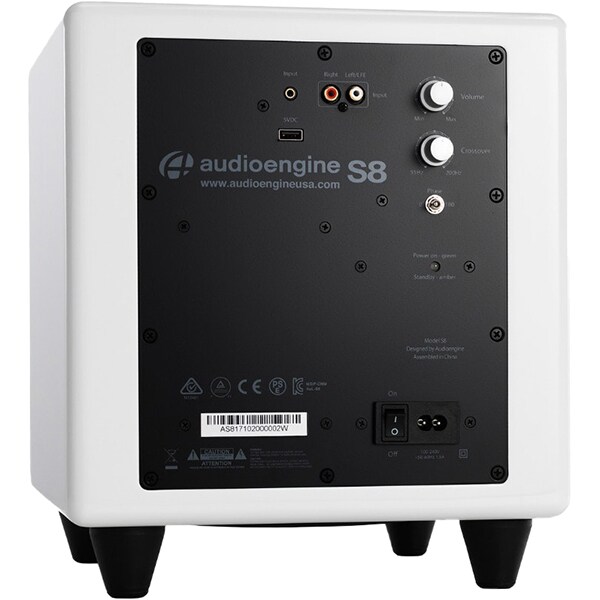 Subwoofer AUDIOENGINE S8, 125W RMS, alb