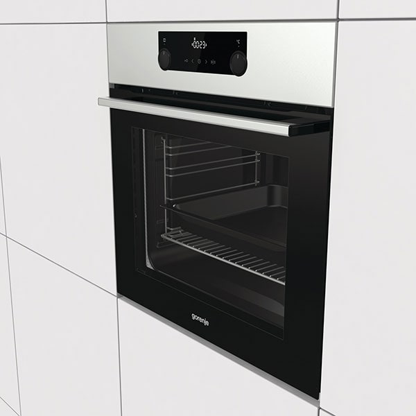 Cuptor incorporabil GORENJE BP737EX, Electric, Autocuratare pirolitica, 70 l, Clasa A+, negru-inox