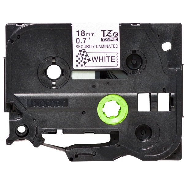 Banda etichete BROTHER TZe-SE4, 18 mm, 8 m, Negru pe Alb