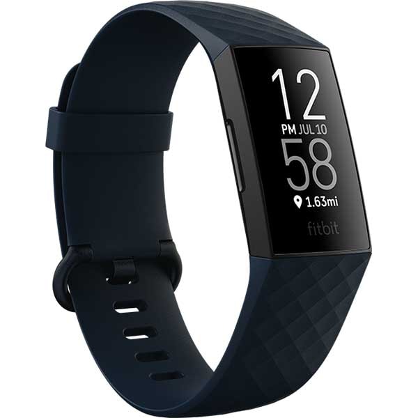 Bratara fitness FITBIT Charge 4, Android/iOS, Storm Blue / Black