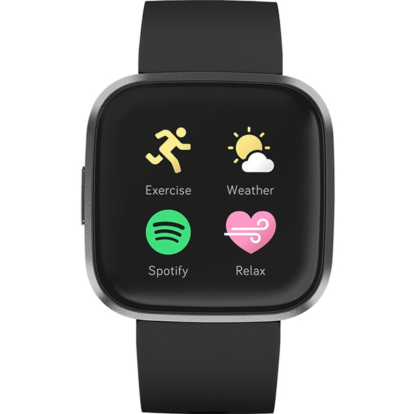 Smartwatch FITBIT Versa 2, Android/iOS, silicon, Black / Carbon Aluminum