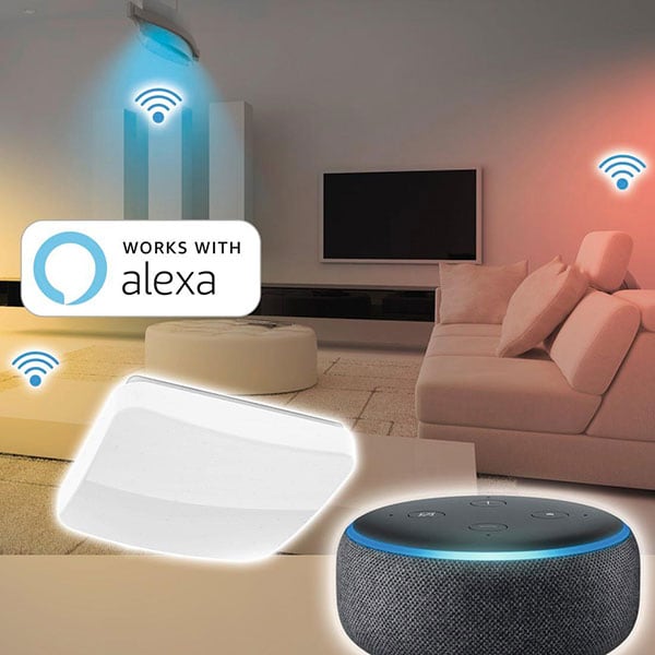 Plafoniera LED Smart HAMA 176546, 10W, 1500lm, Wi-Fi, lumina variabila, alb