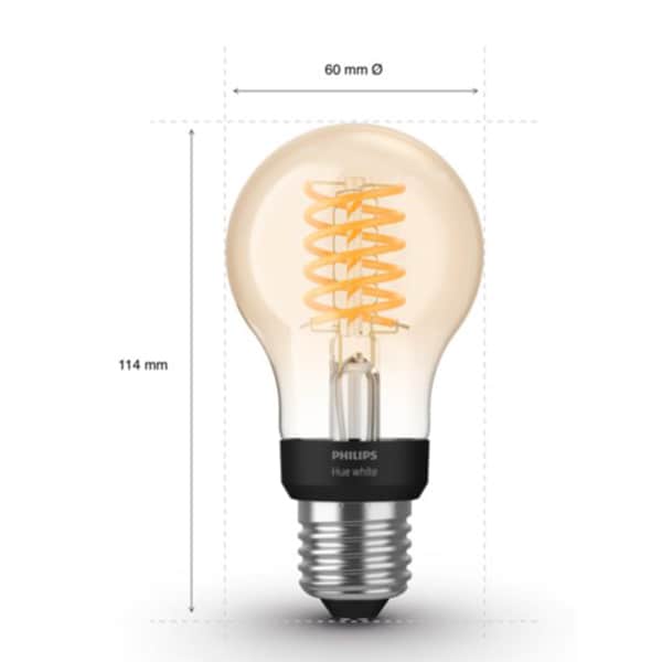 Bec LED Smart PHILIPS Hue 8718699688820, E27, 7W, 550lm, Bluetooth, Dimabil, lumina calda, compatibil Alexa, Google Assistant