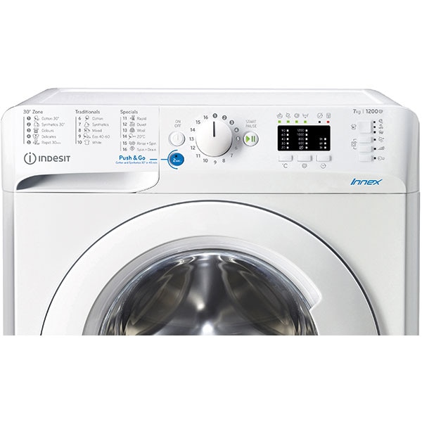 Masina de spalat rufe frontala slim INDESIT BWSA 71251 W EE N, 7 kg, 1200rpm, Clasa E, alb