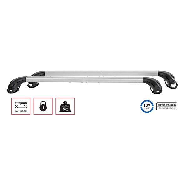 Bare transversale MENABO Ariete High, Toyota Corolla Verso, 2004-2007, 105 cm