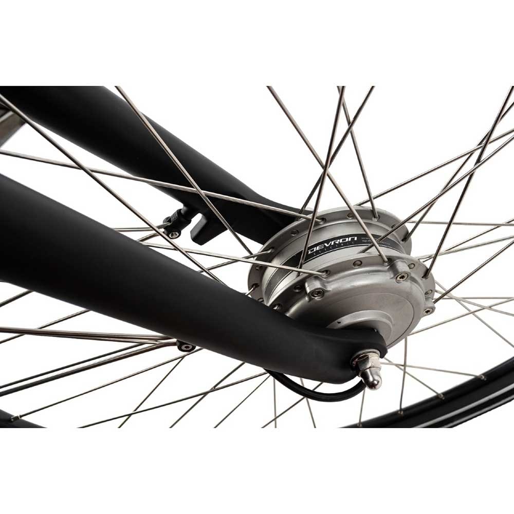 Bicicleta asistata electric DEVRON 28124, roata 28", motor 250W, viteza max 25 Km/k, L, albastru