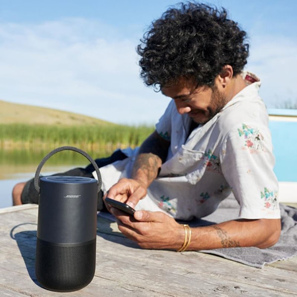 Boxa portabila BOSE Home Speaker Portable, Bluetooth, Wi-Fi, IPX4, Multi-Room, Sunet 360, negru