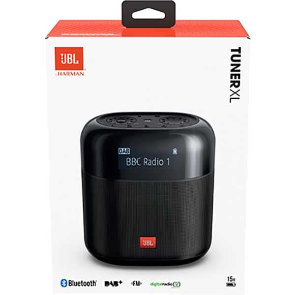 Boxa portabila JBL Tuner XL, Bluetooth, IPX7, Radio DAB/DAB+/FM, negru