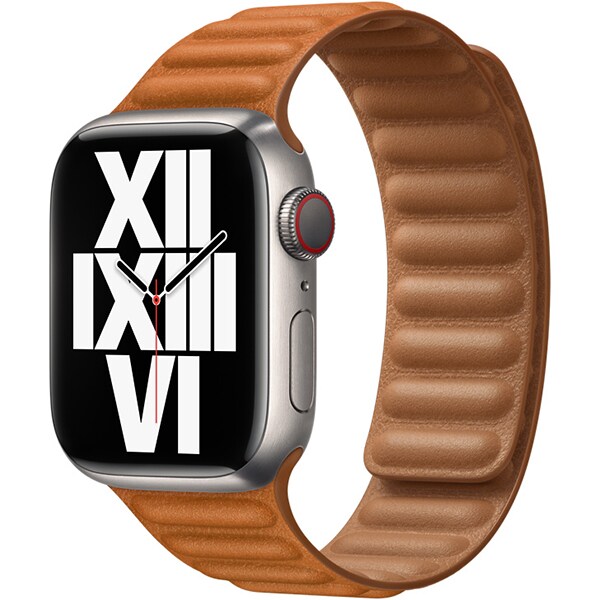 Bratara pentru APPLE Watch 41mm Golden Brown Leather Link - S/M, ML7K3ZM/A
