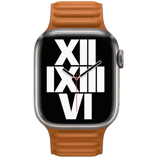 Bratara pentru APPLE Watch 41mm Golden Brown Leather Link - S/M, ML7K3ZM/A