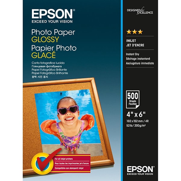 Hartie foto originala EPSON C13S042549, 10x15cm, 500 coli