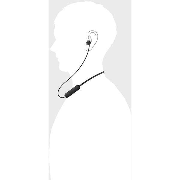 Casti SONY WIC200, Bluetooth, In-Ear, Microfon, negru