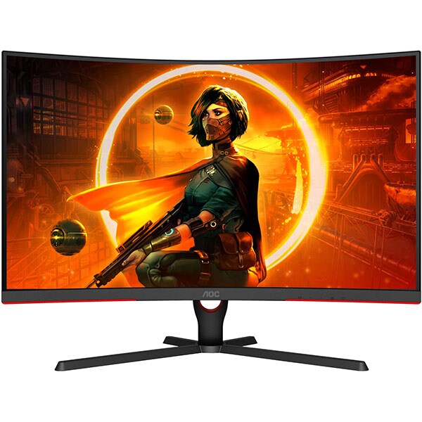 Monitor Gaming Curbat LED VA AOC C32G3AE/BK, 31.5", Full HD, 165Hz, AMD Freesync Premium, negru