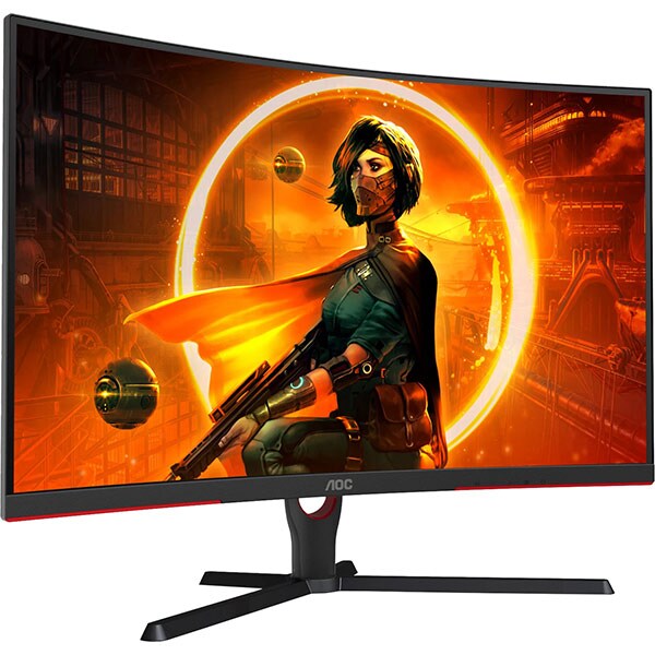 Monitor Gaming Curbat LED VA AOC C32G3AE/BK, 31.5", Full HD, 165Hz, AMD Freesync Premium, negru