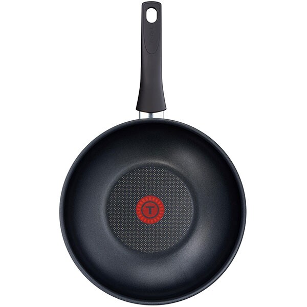 Tigaie TEFAL Elegance Wok C3671903, 28cm, aluminiu, negru